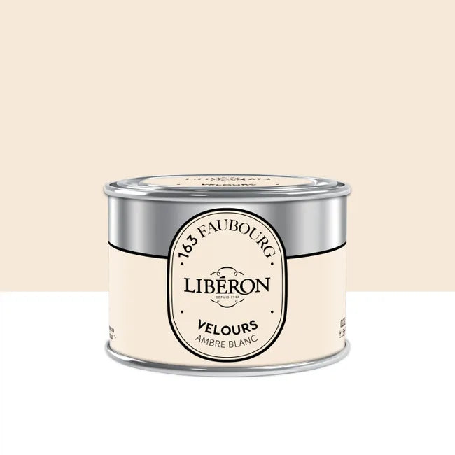 Testeur peinture mur, boiserie ambre blanc velours LIBÉRON 163 faubourg 125ml