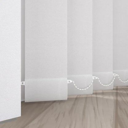Lot de 5 lamelles de store californien Pure, l.8.9 x H.260 cm, blanc panama