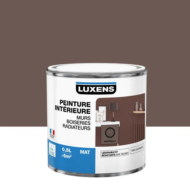 Peinture mur, boiserie, radiateur Multisupports LUXENS havana 2 mat 0.5 l