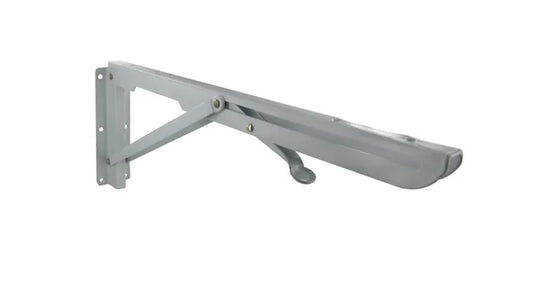 Equerre Escamotable acier epoxy blanc, H.14 x P.40 cm