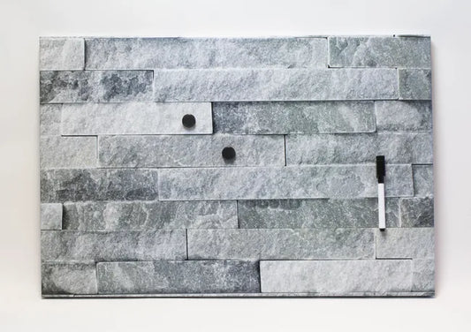 Tableau magnétique 60x40 cm imitation pierre grise