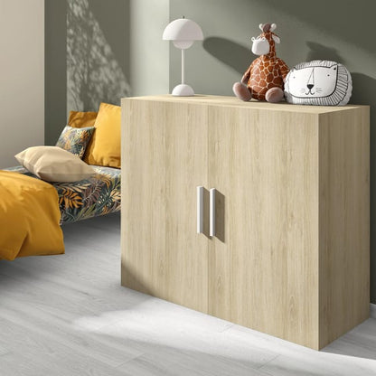 Porte battante Home effet chêne naturel mat H.100 x l.60 cm