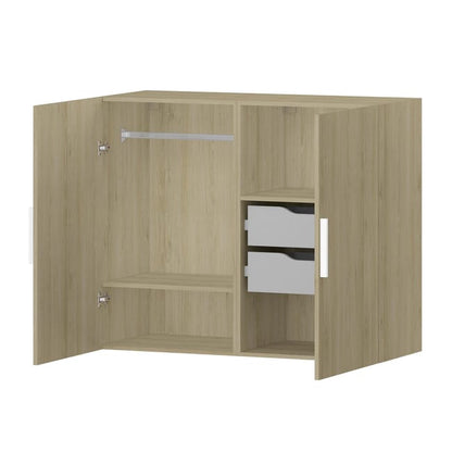 Porte battante Home effet chêne naturel mat H.100 x l.60 cm