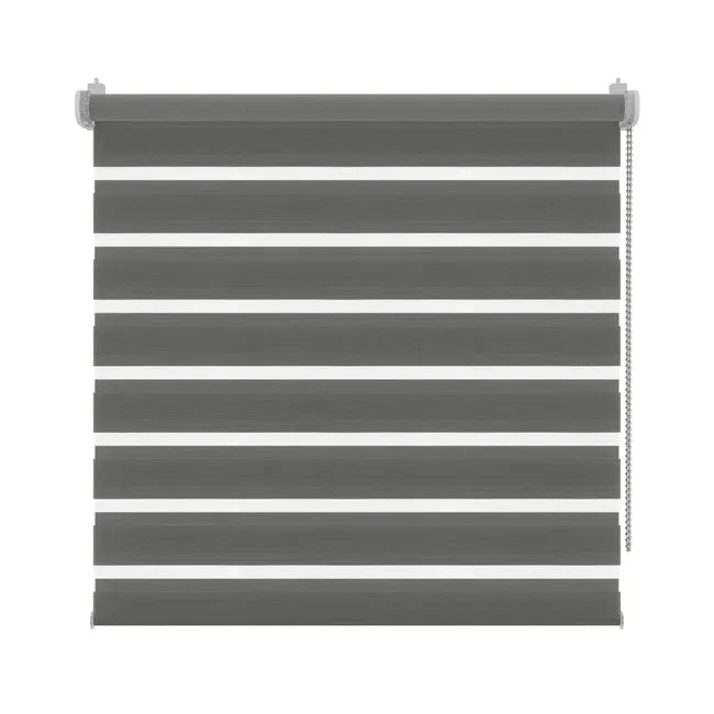 Store enrouleur jour/nuit Lurex gris clair, l.40 x H.160 cm, DECOSOL DELUXE
