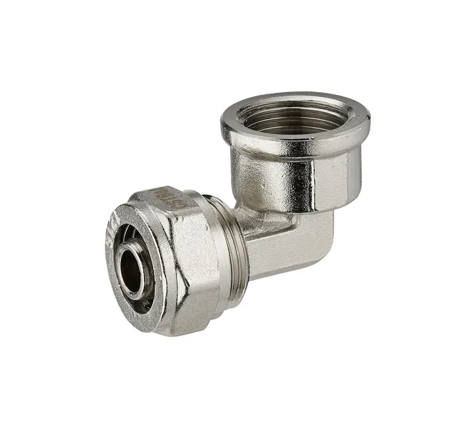Coude à compression femelle 15/21 (1/2") pour tube multicouche Ø16