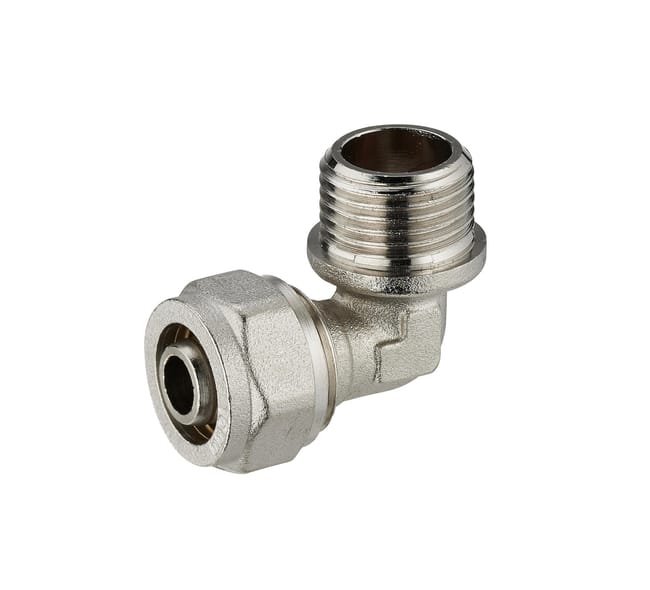 Coude à compression mâle 20/27 (3/4") pour tube multicouche Ø20