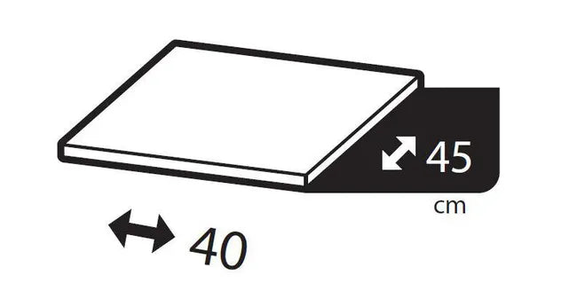 Tablette SPACEO, effet chêne naturel H.1.6xl.36.8xP.44.5cm