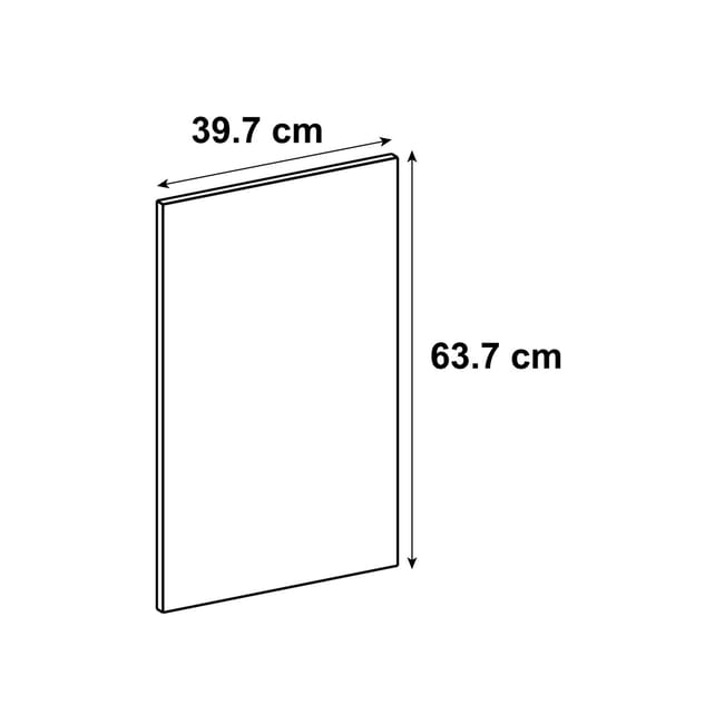 Porte de cuisine Moscow chêne blanchi mat H.63.7 x l.39.7 cm