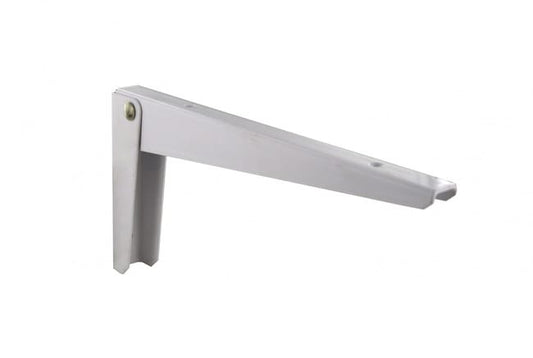 Equerre Escamotable acier epoxy blanc, H.13 x P.30 cm