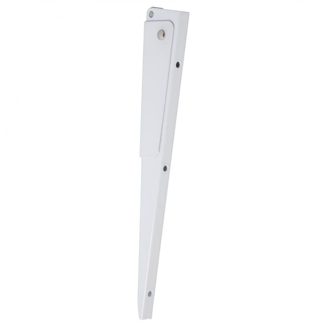 Equerre Escamotable acier epoxy blanc, H.13 x P.30 cm