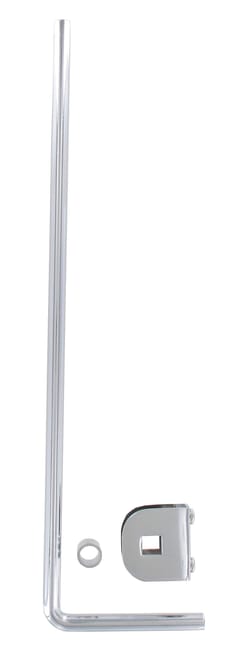 Adaptateur en acier gris Tringle de porte encastrée, L.35 cm, Diam.20 mm