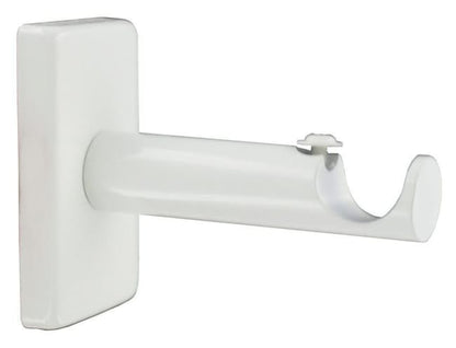 Lot de 2 supports sans reperçage tringle à rideau Design, 20 mm blanc mat IB+