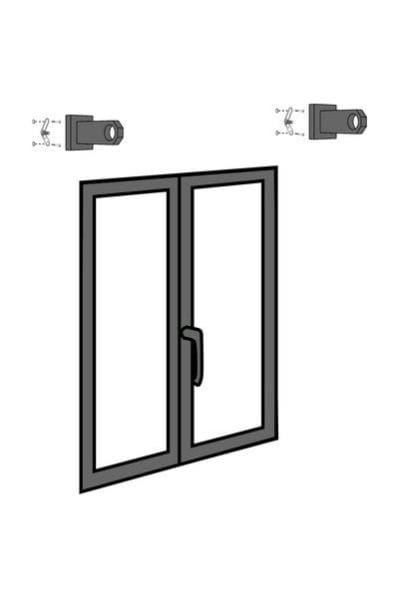 Lot de 2 supports sans reperçage tringle à rideau Design, 20 mm blanc mat IB+