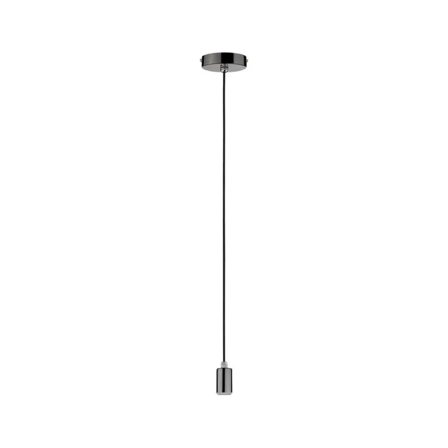 Suspension salle de bain E27, D.4.5 cm, noir Paulmann