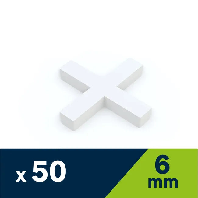 Lot de 50 croisillons X DEXTER, Ep.6 mm