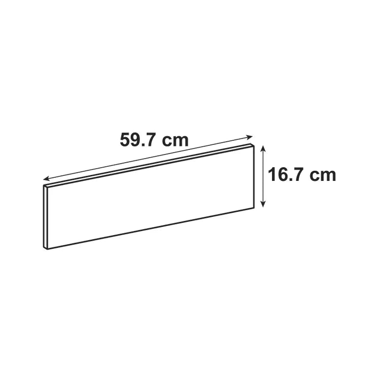 Bandeau Chicago blanc mat H.16.7 x l.59.7 cm