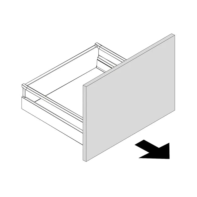 Façade de tiroir de cuisine Nordik effet frêne mat H.12.5 x l.119.7 cm