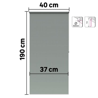 Store enrouleur tamisant Samba vert, l.40 x H.190 cm, INSPIRE