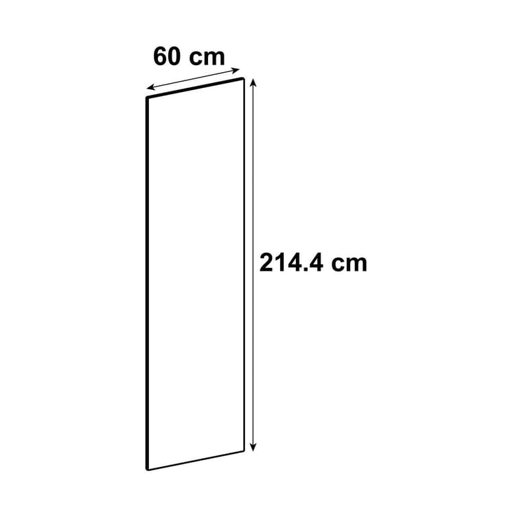Joue Tokyo blanc mat, DELINIA ID H.214.4 x l.60 cm