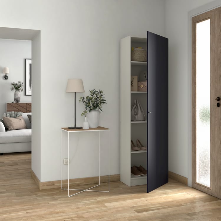 Porte battante Home noir ardoise mat H.200 x l.60 cm