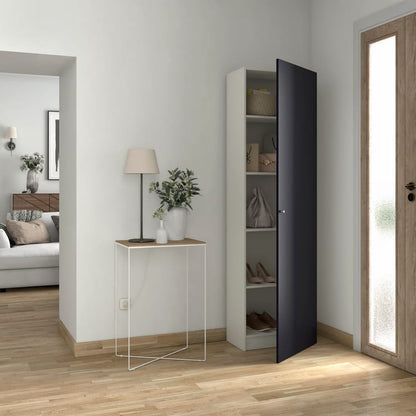 Porte battante Home noir ardoise mat H.200 x l.60 cm