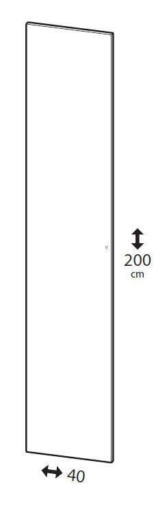 Porte battante Home blanc mat H.200 x l.40 cm