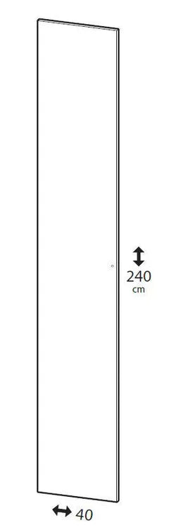 Porte battante SPACEO Home 240 x 40 x 1.6 cm, effet chêne naturel