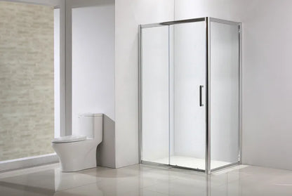 Paroi latérale, l.90 cm verre transparent, Ep.6 mm chromé Quad