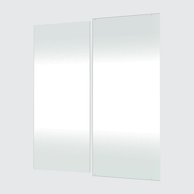 Verre de composition de douche coulissante sérigraphié, l.160 x H.190 cm