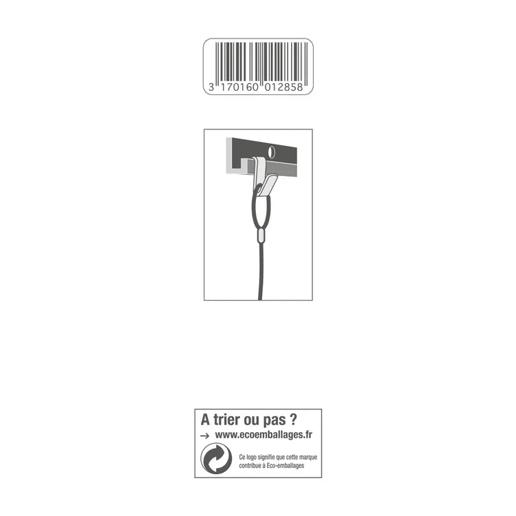 Suspension pour cimaises avec s d'accrochage LE CROCHET FRANCAIS H.2000