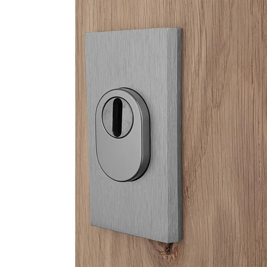 2 rosaces de fonction blindées Securit ALPERTEC, 50 x 60 mm, inox