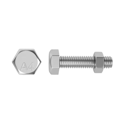 2 boulons inox tête 6 pans hexagonal interne STANDERS x L.80 mm