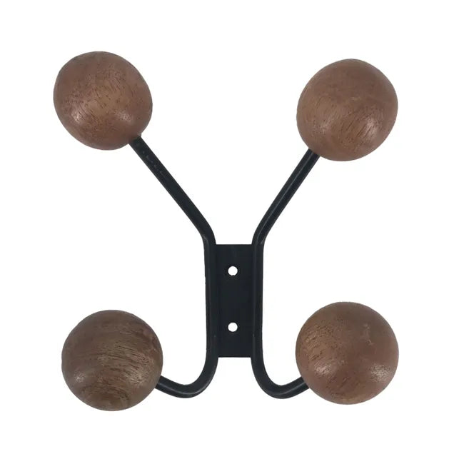 Patère à visser marron Orion