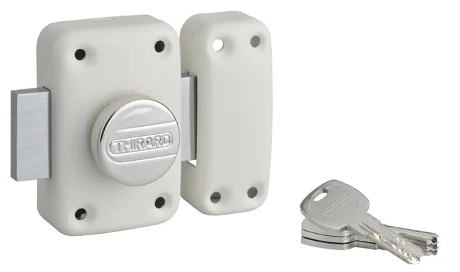 Verrou bouton / cylindre THIRARD Transit 2, L.50 mm ent.fix. 38 l.60 x h.90 mm