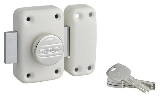 Verrou bouton / cylindre THIRARD Transit 2, L.50 mm ent.fix. 38 l.60 x h.90 mm