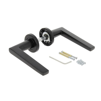 2 poignées sur rosace LINEA BERTOMANI Layna aluminium noir mat A1