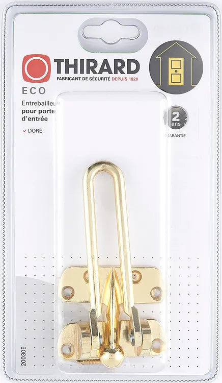 Entrebâilleur de porte barre THIRARD laiton doré