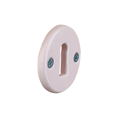 2 rosaces ALPERTEC trou de clé Lizon,porcelaine rose C3