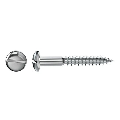 20 vis acier tête ronde plat STANDERS, Ø4 x L.40 mm