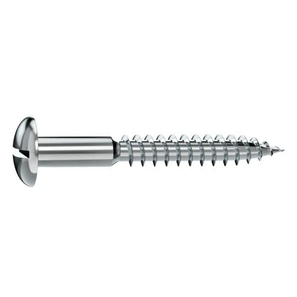 20 vis acier tête ronde plat STANDERS, Ø4 x L.40 mm
