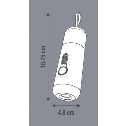Lampe 2 en 1 torche veilleuse LED rechargeable USB, blanc chaud, Luli INSPIRE