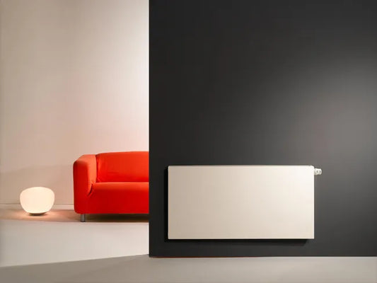 Radiateur eau chaude horizontal 1192W, l.100xH.60cm blanc LODEN Colima