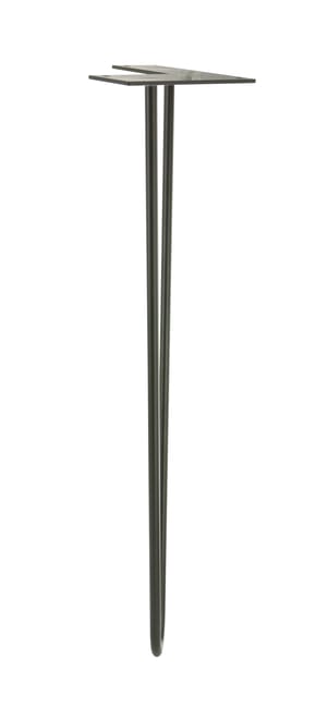 Pied table design CIME fixe acier brut gris