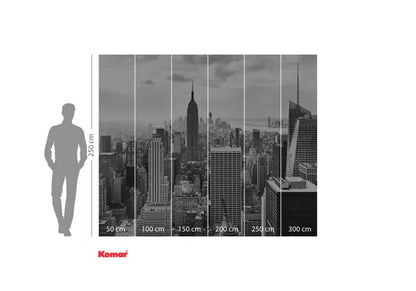 Papier peint panoramique loft NYC gris l.300 x H.250 cm