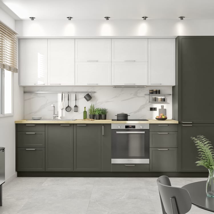 Façade de tiroir de cuisine Newport argile mat H.12.5 x l.59.7 cm