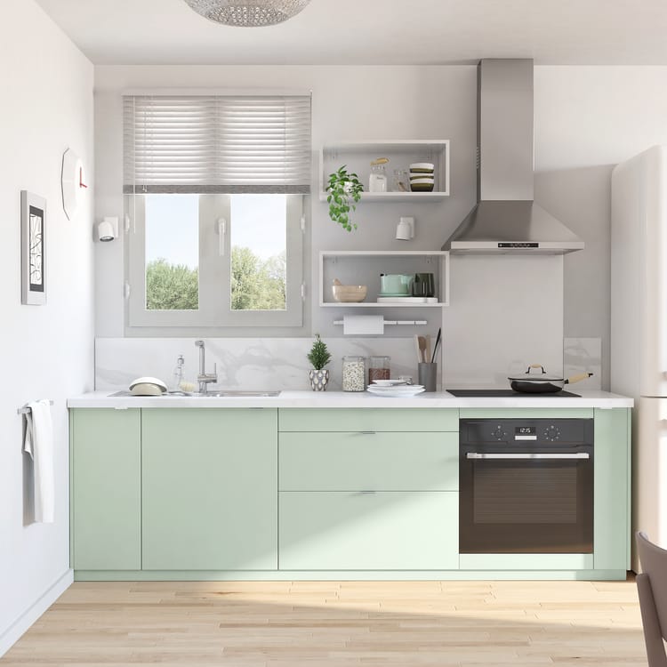 Porte-joue Sevilla vert d'eau mat H.76.8 x l.59.7 cm