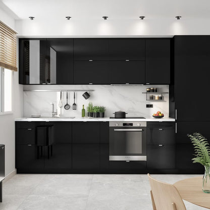 Porte-joue Sevilla noir brillant H.76.5 x l.59.7 cm