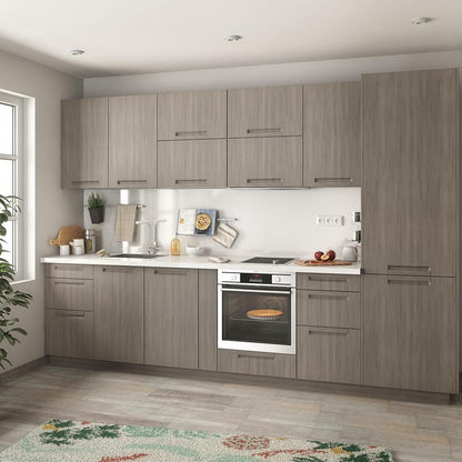 Porte de cuisine Evora effet chêne grisé mat H.63.7 x l.59.7 cm