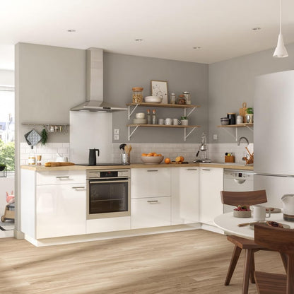 Façade de tiroir de cuisine Sevilla blanc brillant H.63.7 x l.59.7 cm