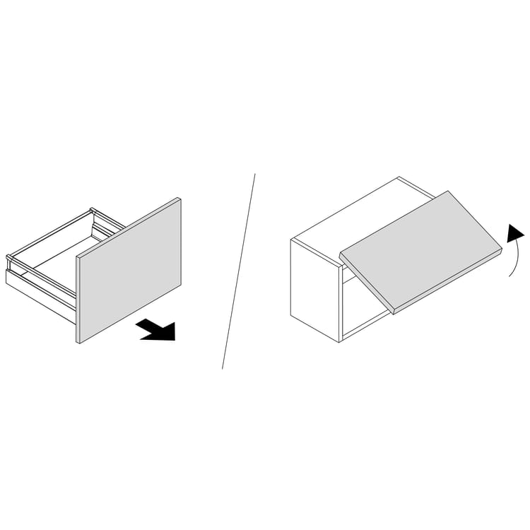Façade de tiroir de cuisine Sevilla vert laguna mat H.25.3 x l.89.7 cm